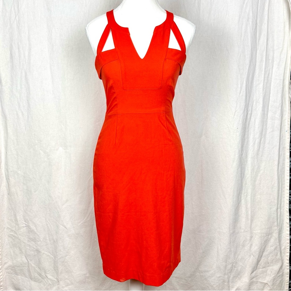 BCBGMaxAzaria Orange Dress Sleeveless